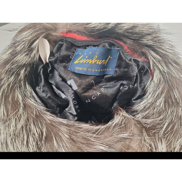 Paul Leinburd Crown Cap Silver Fox Fur Trim Leather Hat M/M Made In Canada main image 5